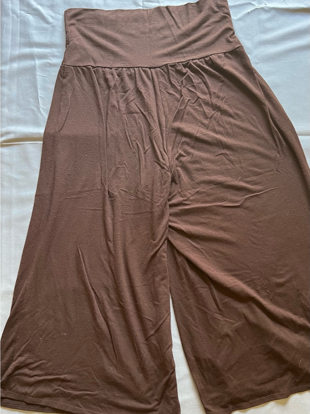 Fashion Bug Brown Wide-Leg Palazzo Knit Pants